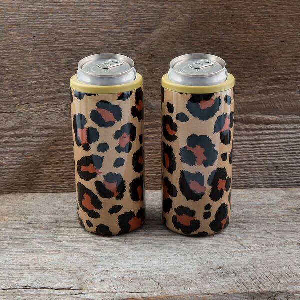 Insulated Can & Bottle Cooler Drink Cooler Cheetah Leopard Hobo Koozie Hugger 
