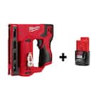 M12 12-Volt Lithium-Ion Cordless 3/8 in. Crown Stapler with M12 2.0Ah Battery