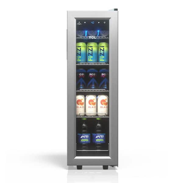 9.92 in. Single Zone 33 Cans Stainless Beverage Cooler