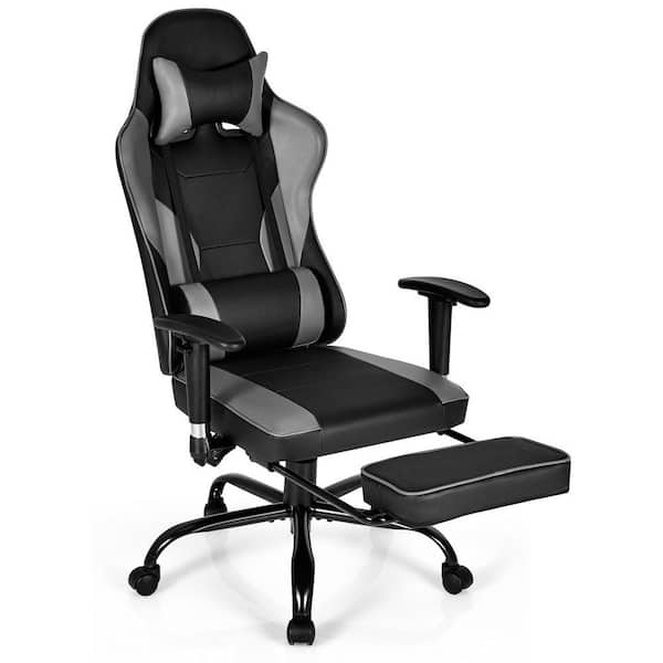 Gymax Green Plastic Massage Gaming Chair Racing Recliner Computer Desk Chair  with Footrest GYM06991 - The Home Depot