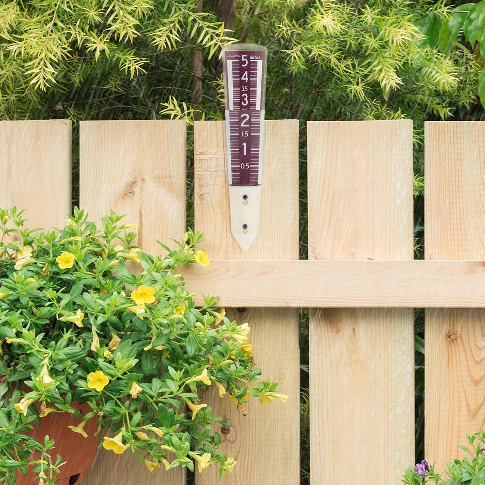 Large Burgundy Acrylic Easy Read Rain Gauge