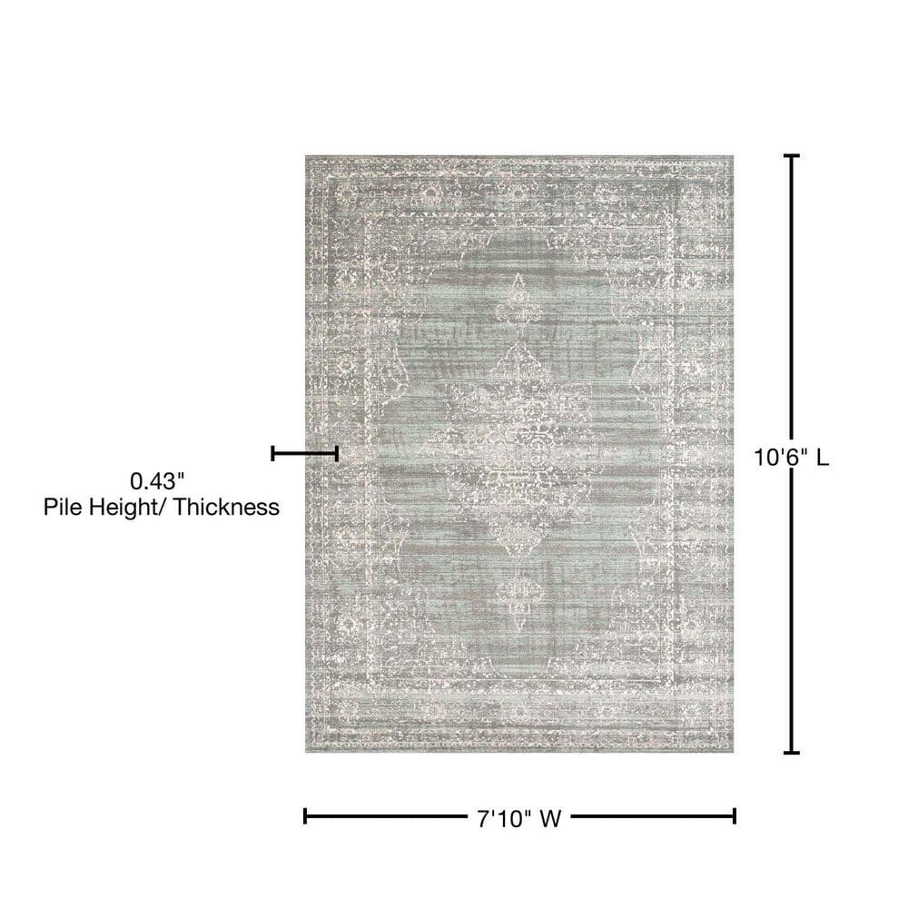Colosseo Vintage Green 8' x 10' Synthetic Kids Area Rug