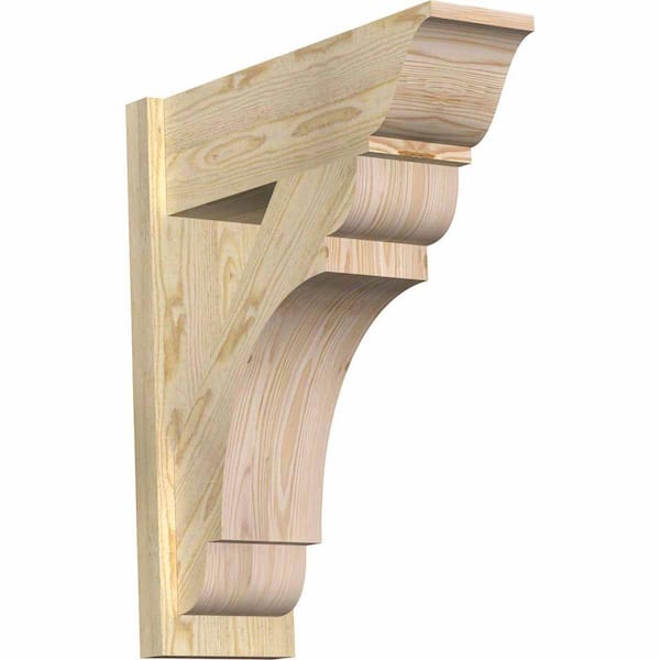Ekena Millwork 8 in. x 28 in. x 24 in. Olympic Traditional Rough Sawn Douglas Fir Outlooker