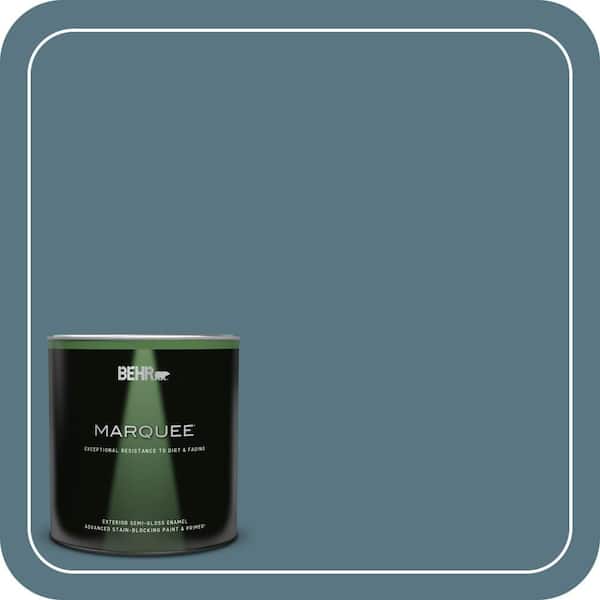BEHR MARQUEE 1 qt. #MQ5-26 Hampton Surf Semi-Gloss Enamel Exterior Paint & Primer