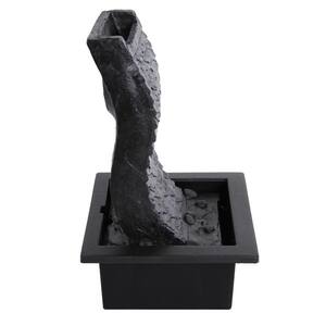 11.02 in. Black Water Cascade Fountain
