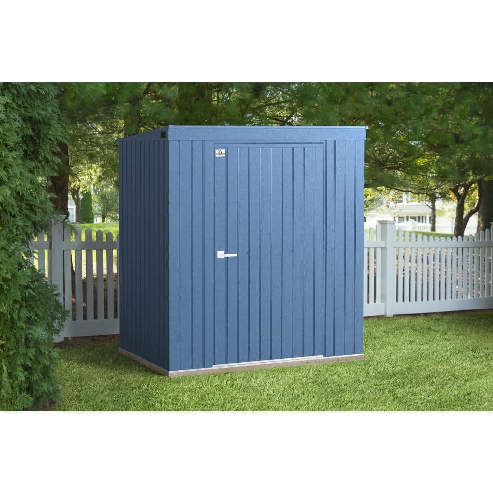 Elite 6 ft. x 4 ft. Blue Grey Metal Storage Shed