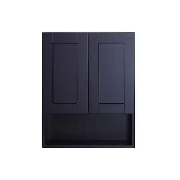 Unbranded Jamestown Recessed 24 in. W x 30 in. H x 6 in. D in Espresso Plywood Assembled Bath Base Cabinet