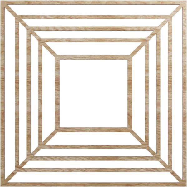 0.25 in. x 26 in. x 26 in. Wood (Red Oak) Medallion Moulding