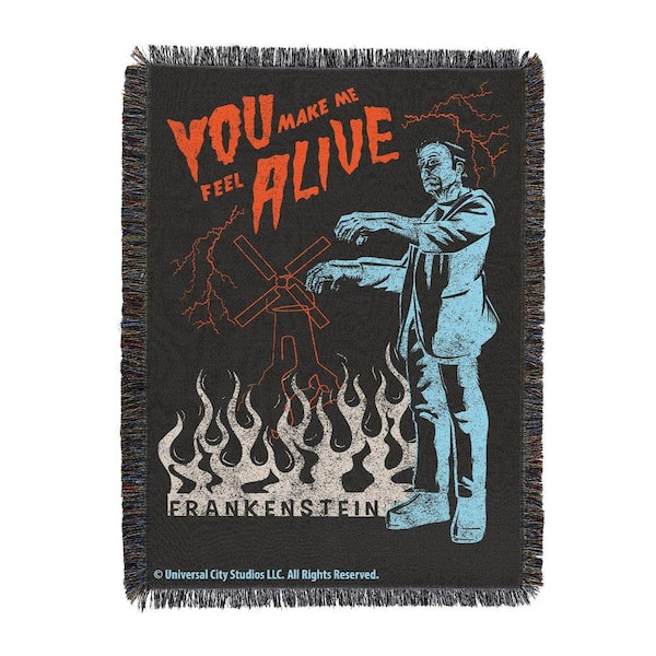 Universal Monsters Radiant Hues Frankenstein Tapestry Throw 48 x 60 in.