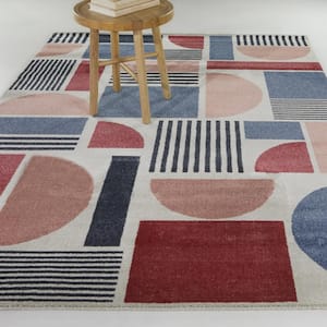 Mendel Multicolor 5 ft. x 7 ft. Geometric Area Rug