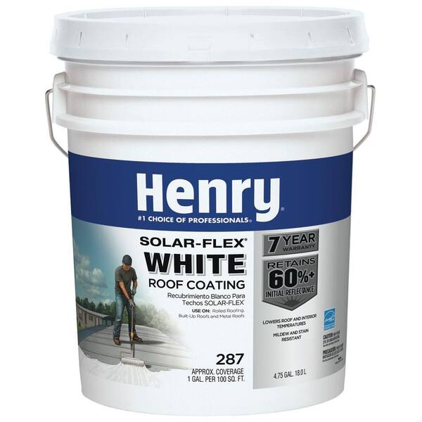 Henry 287 Solar-Flex White Acrylic Reflective Elastomeric Roof Coating (16-Piece)