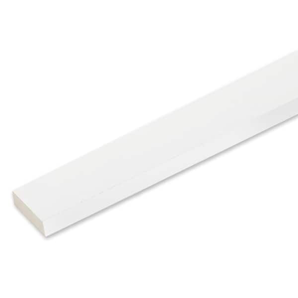 Veranda 3/4 in. x 3-1/2 in. x 16 ft. Reversible White PVC Trim