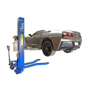 Mobile Single Column Car Lift 6,000 lbs. Capacity Heavy Duty Model With Stackable Extensions included