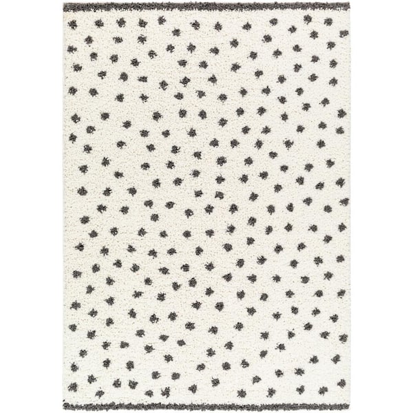 Livabliss Birmingham Black Dots 5 ft. x 7 ft. Indoor Area Rug