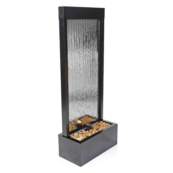 Alpine Corporation 48 in. Tall Indoor/Outdoor Mirror Zen Waterfall