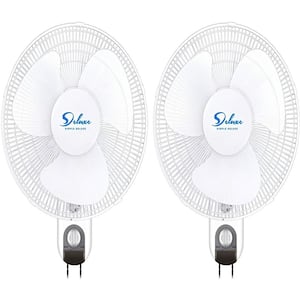 16 in. 3-Speed Household Wall Mount Fan with Power Cord (2-Pack)