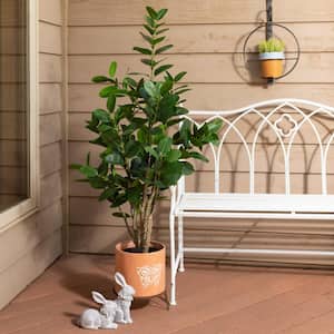 51" Artificial Potted Green Rubber Tree