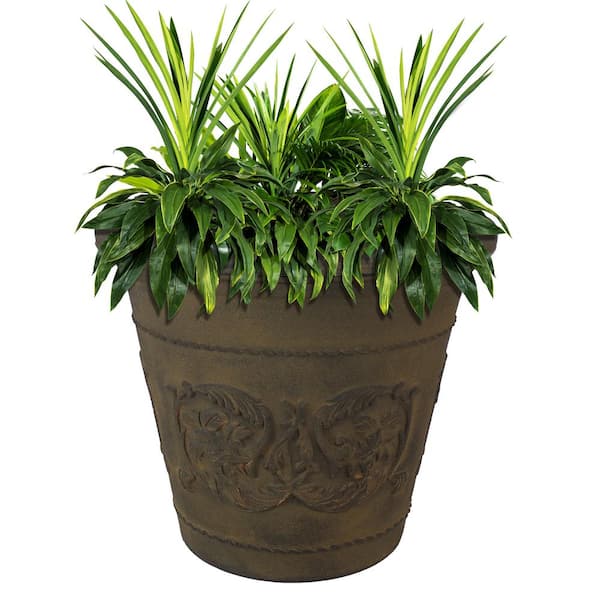 Sunnydaze 20 in. Sable Arabella Poly Single Flower Pot Planter