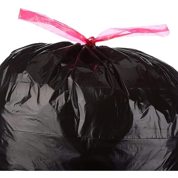 Aluf Plastics 8 gal. Trash Bags Pack of 400 22 in. x 22 in. 1.0 Mil (eq) for Home, Bathroom and Office, Black