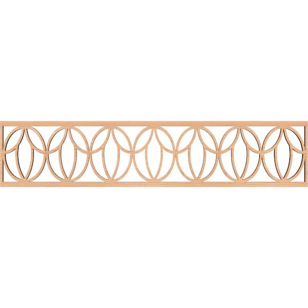 Ekena Millwork Shoshoni Fretwork 0.375 in. D x 46.75 in. W x 10 in. L Hickory Wood Panel Moulding