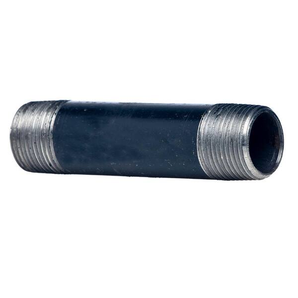 thumbnail image 2 of Lot Of 10 - 1" X 6" Black Malleable Iron Pipe Nipples - Threaded Plumbing Fittings 2 of 4