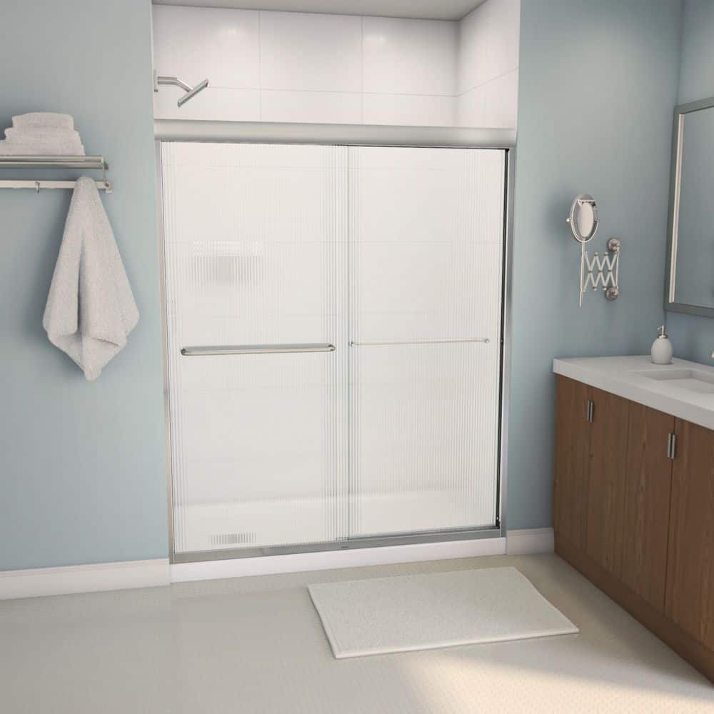 MAAX Aura 55 in. - 59 in. W x 71 in. H Sliding Semi Frameless