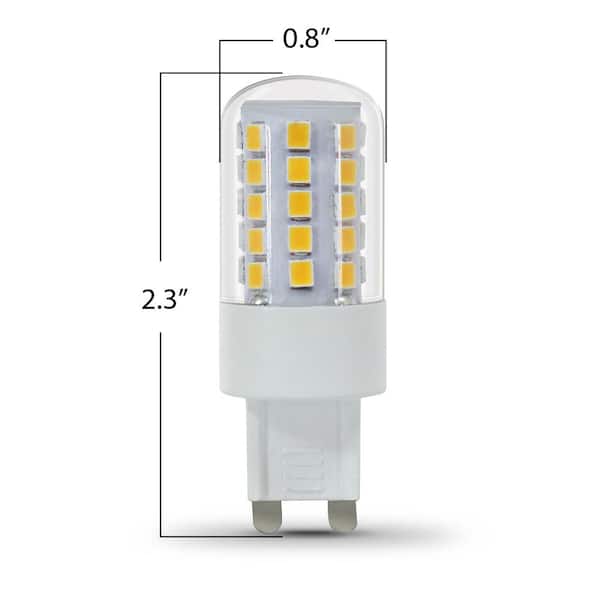 Feit Electric 40-Watt Equivalent Bright White (3000K) G9 Bi-Pin Base Decorative LED Light Bulb The Depot