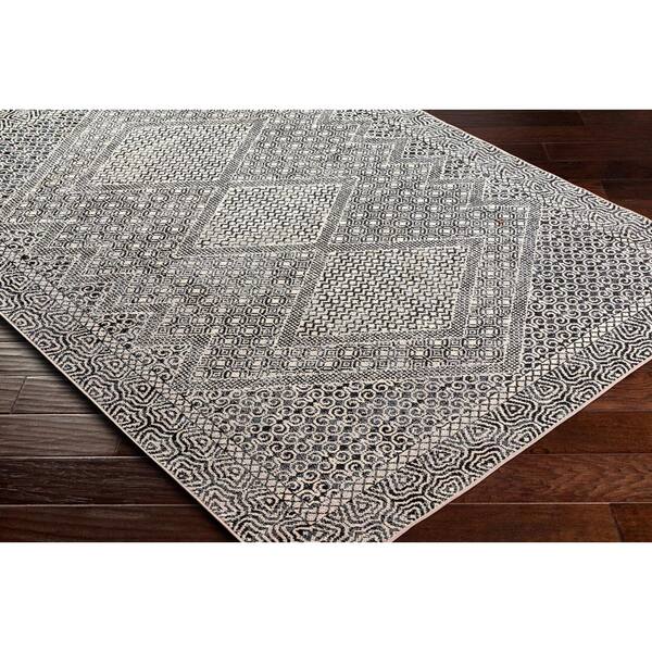 Artistic Weavers Lavadora 7 X 9 Charcoal Grey Indoor Medallion Global  Machine Washable Area Rug in the Rugs department at