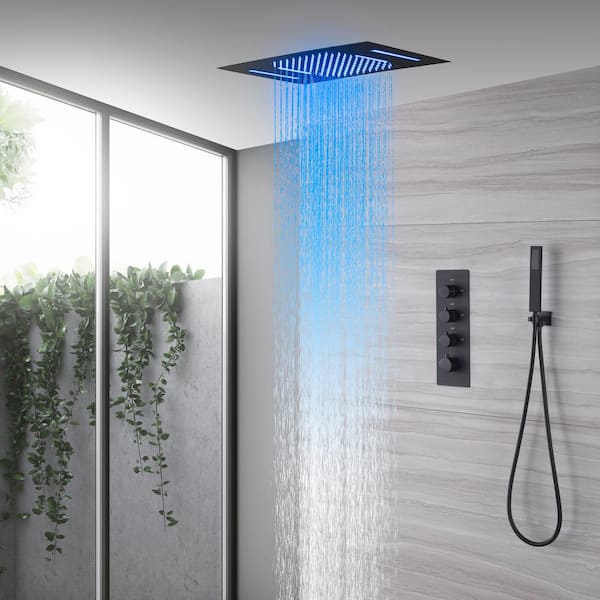 Ultra Sense Technology Stainless Steel Automatic LED Changing Color Bathroom  Shower Head with 4 Function and Touch Screen Control, Touch Screen  Electric Shower