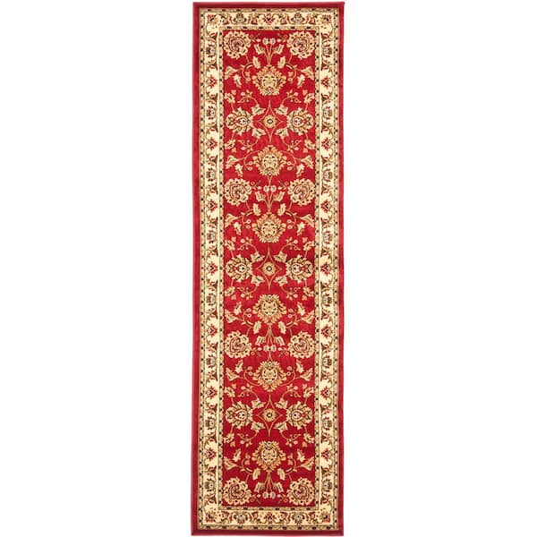 Lyndhurst 2 x 10 Red/Ivory Palmette Runner Rug