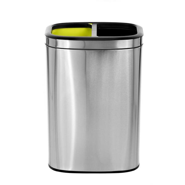 Global Industrial Slim Trash Container, 23 Gallon, Gray 