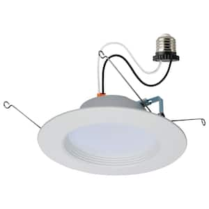 5-6 in. Adjustable CCT Retrofit Remodel Non-IC Rated Dimmable Indoor Integrated LED Recessed Light Trim