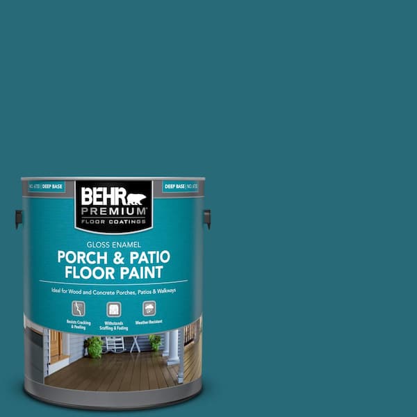 BEHR PREMIUM 1 gal. #M470-7 Blue Stream Gloss Enamel Interior/Exterior Porch and Patio Floor Paint