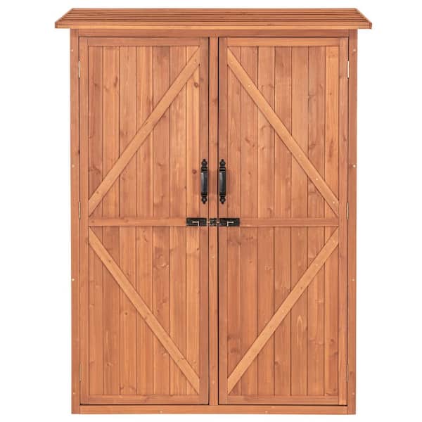 Leisure Season 4 ft. W x 1.8 ft. D x 5.3 ft. H Medium Brown Solid
