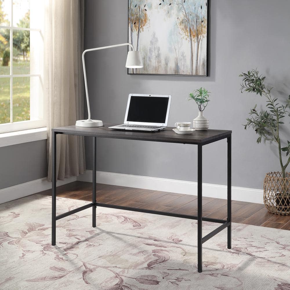 Ozark Ash and Black Steel Rectangular Home Office Desk