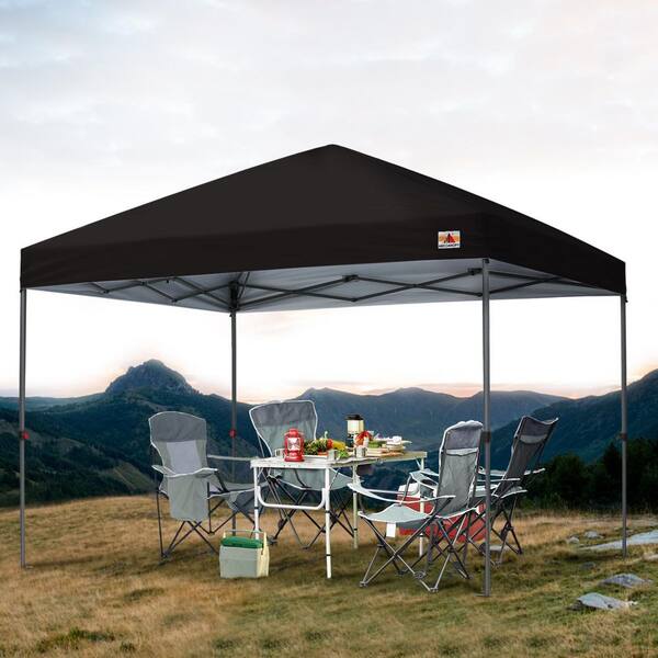 chappy ABCCANOPY 12 ft. x 12 ft. Black Instant Pop Up Canopy Tent