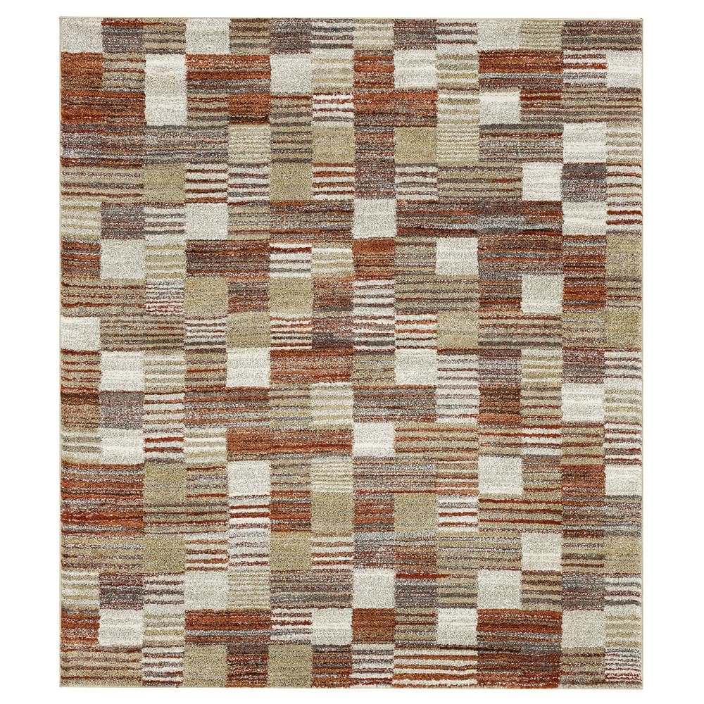Pernette Red/Beige 9 ft. 10 in. x 12 ft. 9 in. Geometric Area Rug price history on PriceWatchPro