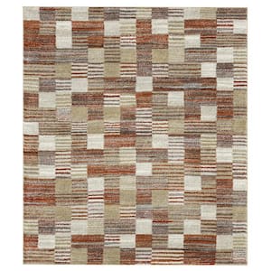 Pernette Red/Beige 9 ft. 10 in. x 12 ft. 9 in. Geometric Area Rug