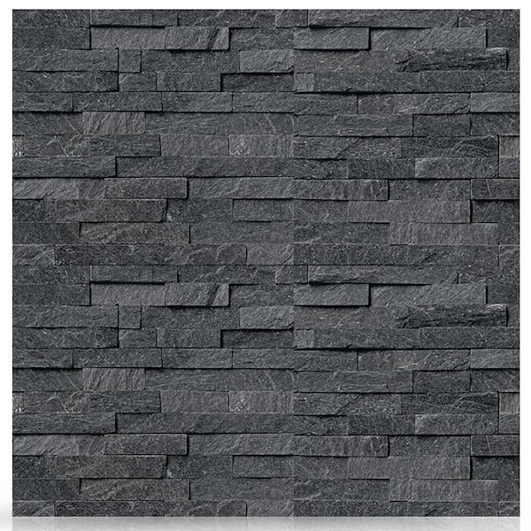 Coal Canyon 6 in. x 24 in. Natural Stacked Stone Veneer Panel Siding Exterior/Interior Wall Tile (2-Boxes/12.84 sq. ft.)