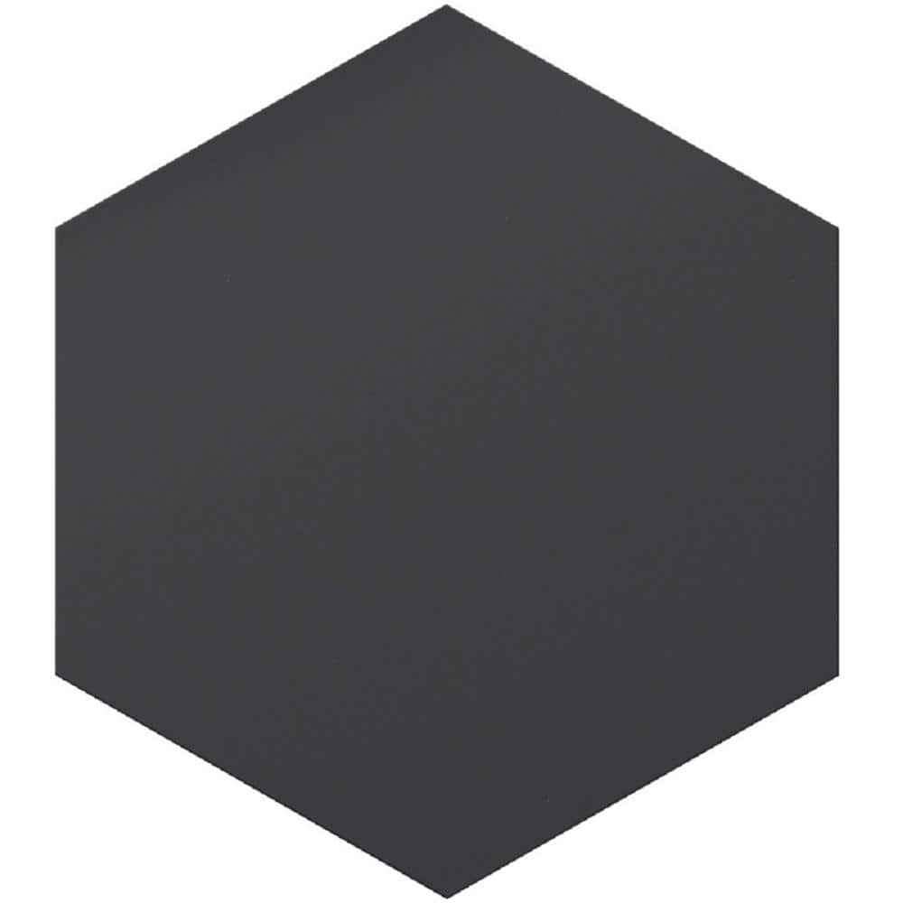 Terra Mia 8.1 in. x 9.25 in. Black Porcelain Matte Hexagon Wall and Floor Tile (9.93 sq. ft./case) 25-Pack price history on PriceWatchPro