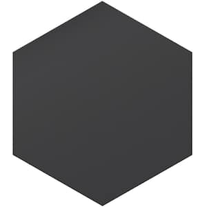 Terra Mia 8.1 in. x 9.25 in. Black Porcelain Matte Hexagon Wall and Floor Tile (27 Cases/268.11 sq. ft./Pallet)