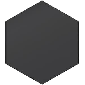 Terra Mia 8.1 in. x 9.25 in. Black Porcelain Matte Hexagon Wall and Floor Tile (50 Cases/496.5 sq. ft./Pallet)
