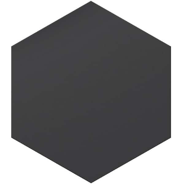 Apollo Tile Terra Mia 8.1 in. x 9.25 in. Black Porcelain Matte Hexagon Wall and Floor Tile (50 Cases/496.5 sq. ft./Pallet)