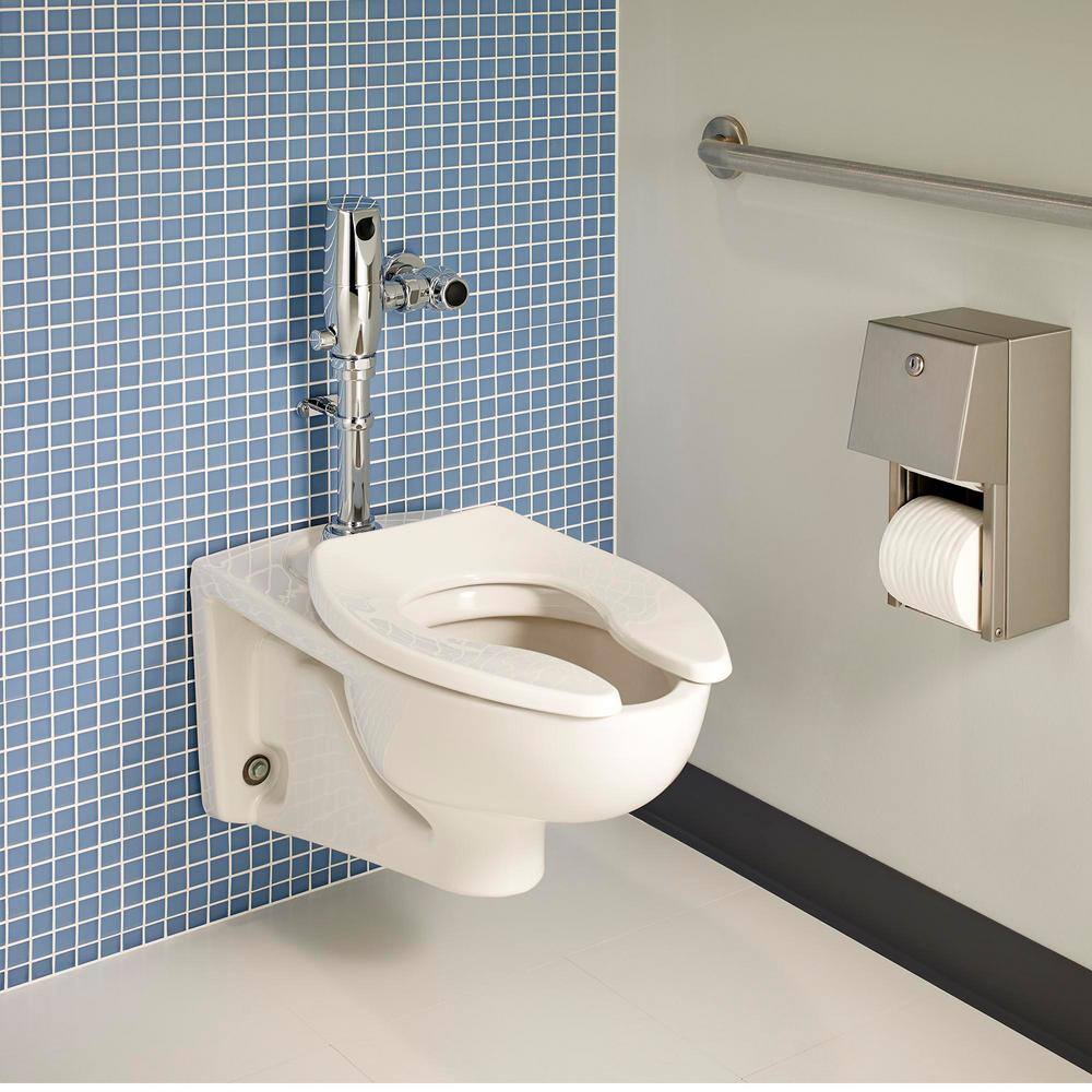 White Ceramic Wall-Hung Elongated Toilet Bowl