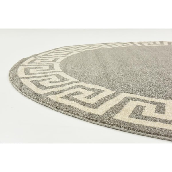 Athens Modern Gray 8' 0 x 8' 0 Round Rug