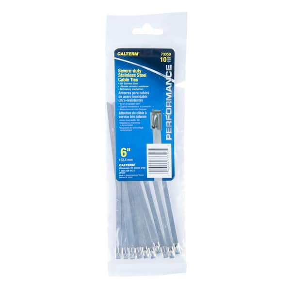 GARDNER BENDER 11 in. Stainless Steel Cable Tie (10-pack) 45-312SS - The  Home Depot