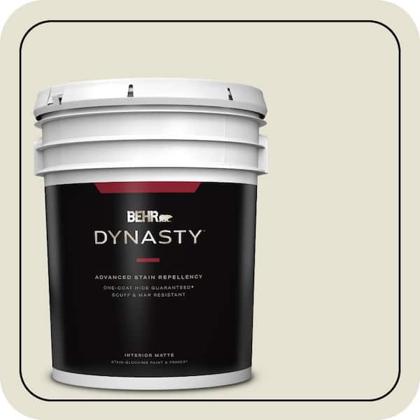 BEHR DYNASTY 5 gal. #73 Off White Matte Stain-Blocking Interior Paint and Primer