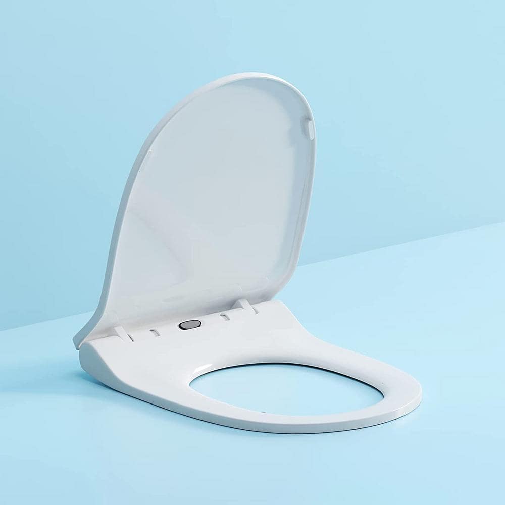 Home + Solutions Nightlight Round White Plastic Toilet Seat at