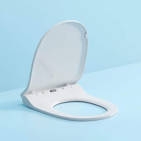 HOROW Round Closed Front Toilet Seat in . White with Soft Close HWPP8733B The Home Depot