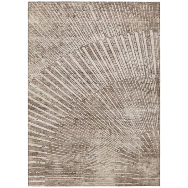 Addison Rugs Chantille ACN542 Taupe 10 ft. x 14 ft. Machine Washable Indoor/Outdoor Geometric Area Rug